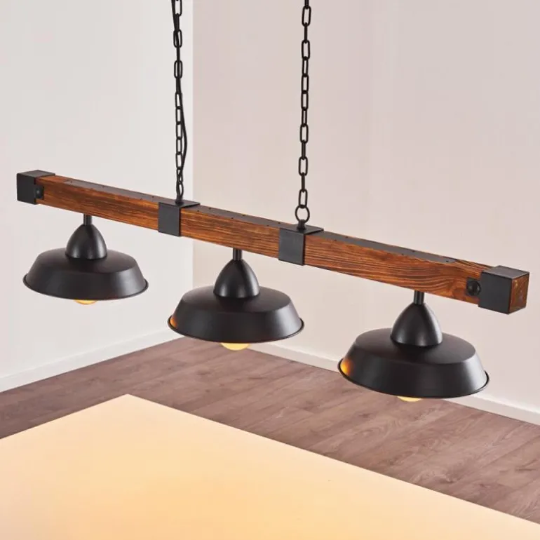 Suspension Corippo Noir, 3 lumières