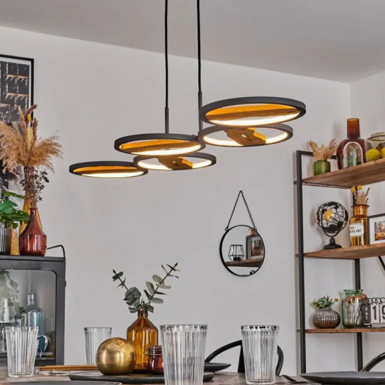 Suspension Cornol LED Écru, Noir, 1 lumière