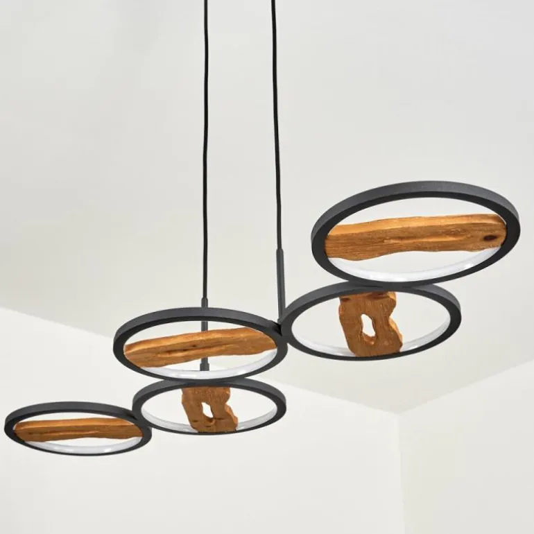 Suspension Cornol LED Écru, Noir, 1 lumière