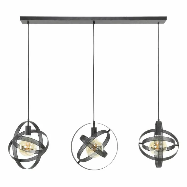 Suspension Cosmos Anthracite, 3 lumières