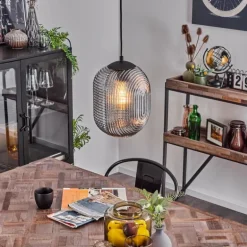 Suspension Crabinaille Noir, 1 lumière