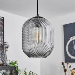 Suspension Crabinaille Noir, 1 lumière