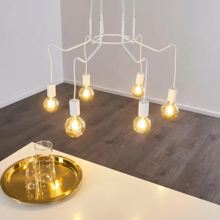 Suspension Cuyama Blanc, 6 lumières