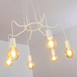 Suspension Cuyama Blanc, 6 lumières