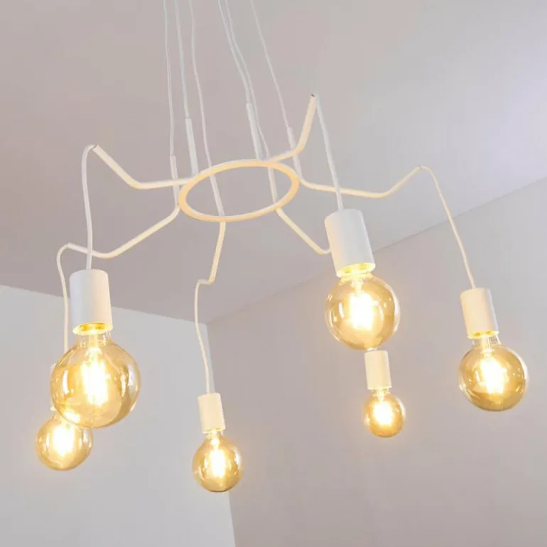 Suspension Cuyama Blanc, 6 lumières