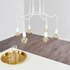 Suspension Cuyama Blanc, 6 lumières