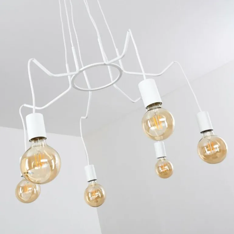 Suspension Cuyama Blanc, 6 lumières