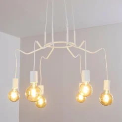 Suspension Cuyama Blanc, 6 lumières