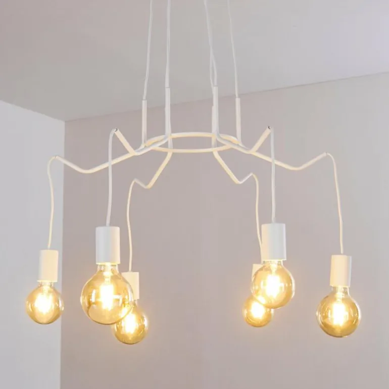 Suspension Cuyama Blanc, 6 lumières