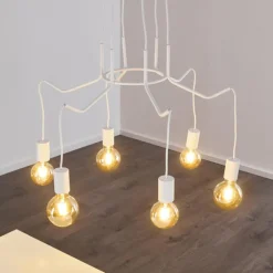 Suspension Cuyama Blanc, 6 lumières