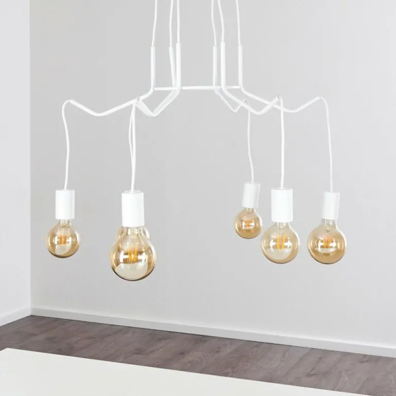 Suspension Cuyama Blanc, 6 lumières