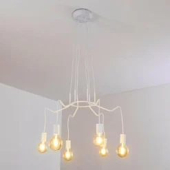 Suspension Cuyama Blanc, 6 lumières