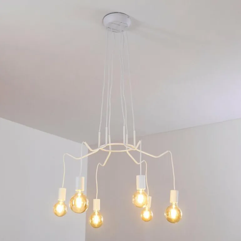 Suspension Cuyama Blanc, 6 lumières