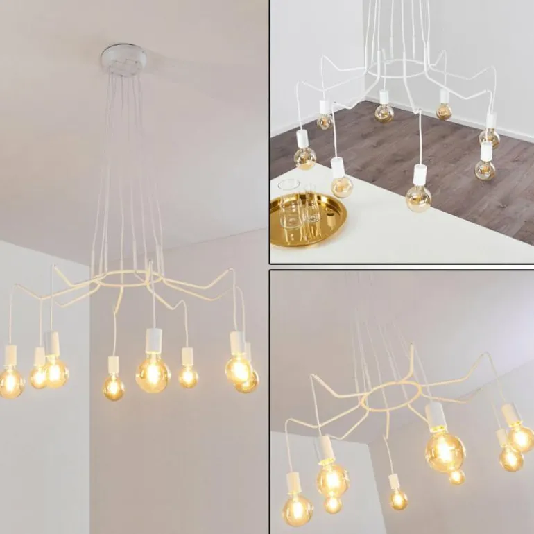 Suspension Cuyama Blanc, 8 lumières