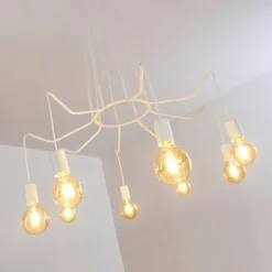 Suspension Cuyama Blanc, 8 lumières