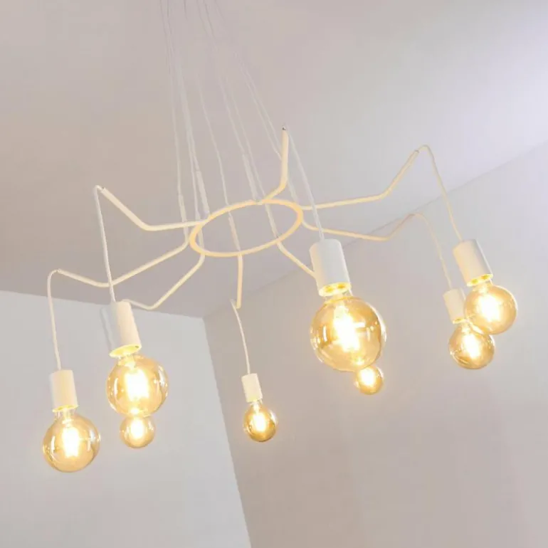 Suspension Cuyama Blanc, 8 lumières