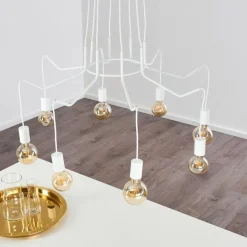 Suspension Cuyama Blanc, 8 lumières