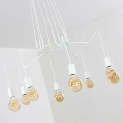 Suspension Cuyama Blanc, 8 lumières