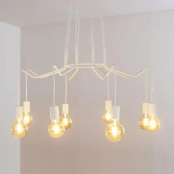 Suspension Cuyama Blanc, 8 lumières