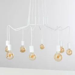 Suspension Cuyama Blanc, 8 lumières