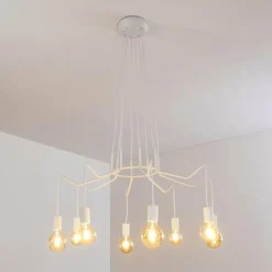 Suspension Cuyama Blanc, 8 lumières