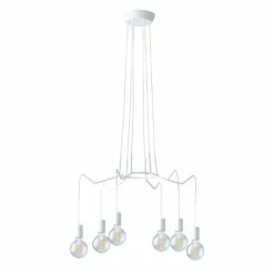 Suspension Cuyama Blanc, 6 lumières