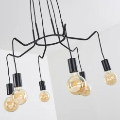 Suspension Cuyama Noir, 6 lumières