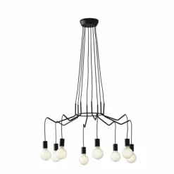 Suspension Cuyama Noir, 4 lumières