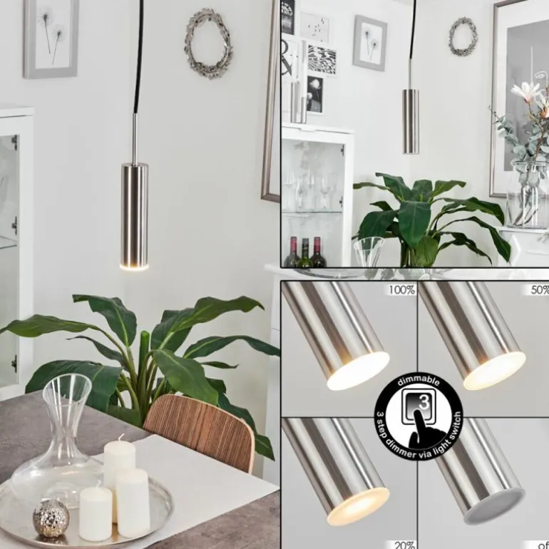 Suspension Dalheim LED Nickel mat, 1 lumière