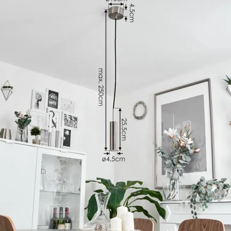 Suspension Dalheim LED Nickel mat, 1 lumière