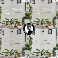 Suspension Dauntey LED Blanc, 1 lumière