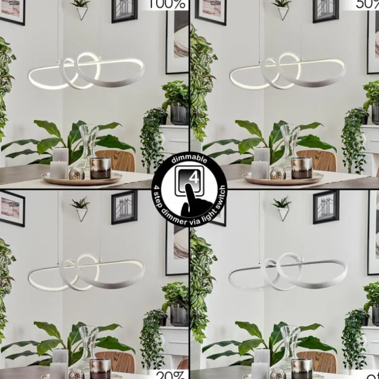 Suspension Dauntey LED Blanc, 1 lumière