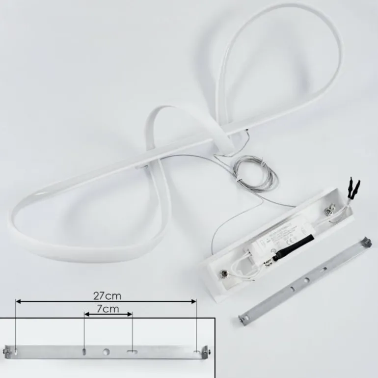 Suspension Dauntey LED Blanc, 1 lumière