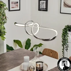 Suspension Dauntey LED Nickel mat, 1 lumière