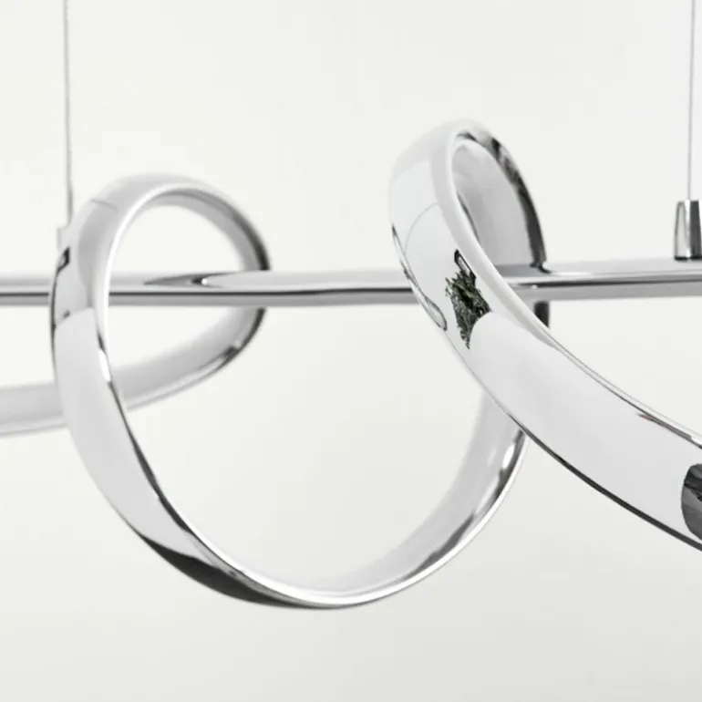 Suspension Dauntey LED Nickel mat, 1 lumière