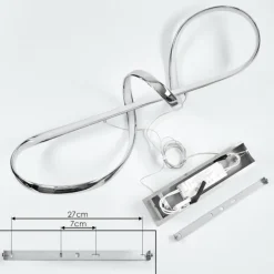 Suspension Dauntey LED Nickel mat, 1 lumière