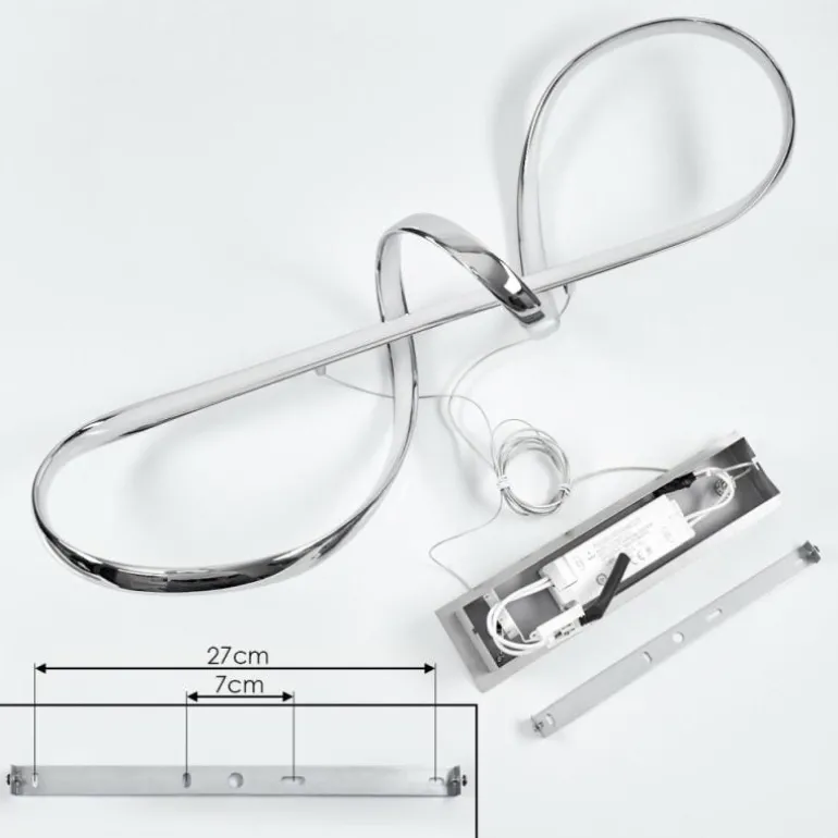 Suspension Dauntey LED Nickel mat, 1 lumière