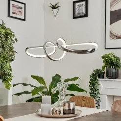 Suspension Dauntey LED Nickel mat, 1 lumière