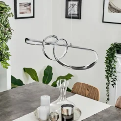 Suspension Dauntey LED Nickel mat, 1 lumière