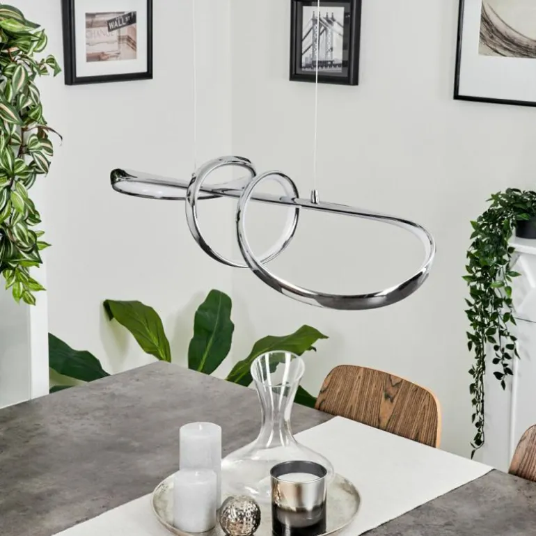 Suspension Dauntey LED Nickel mat, 1 lumière