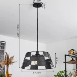 Suspension Daynard Noir, 1 lumière