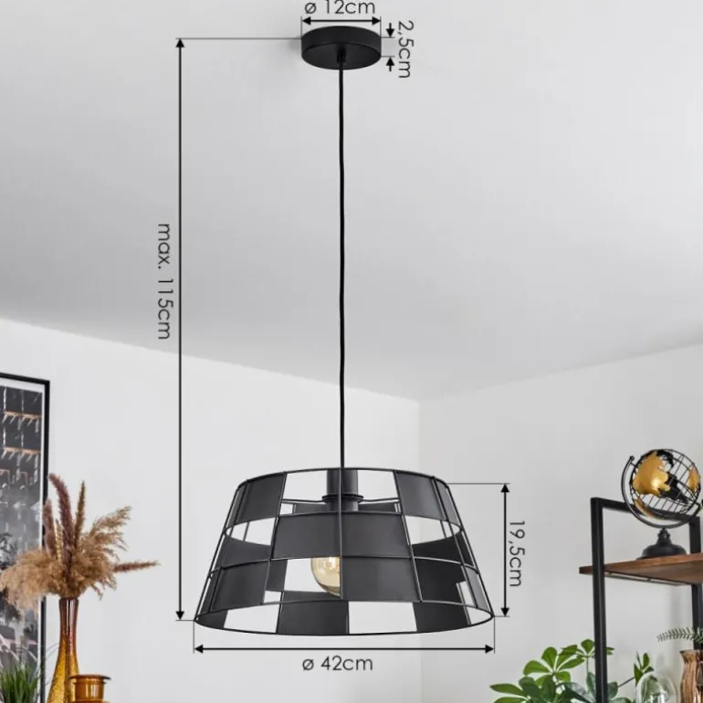 Suspension Daynard Noir, 1 lumière