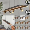 Suspension Deadwood LED Brun, Couleur bois, 5 lumières