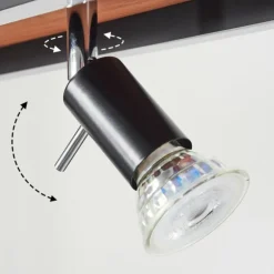 Suspension Deadwood LED Brun, Couleur bois, 5 lumières