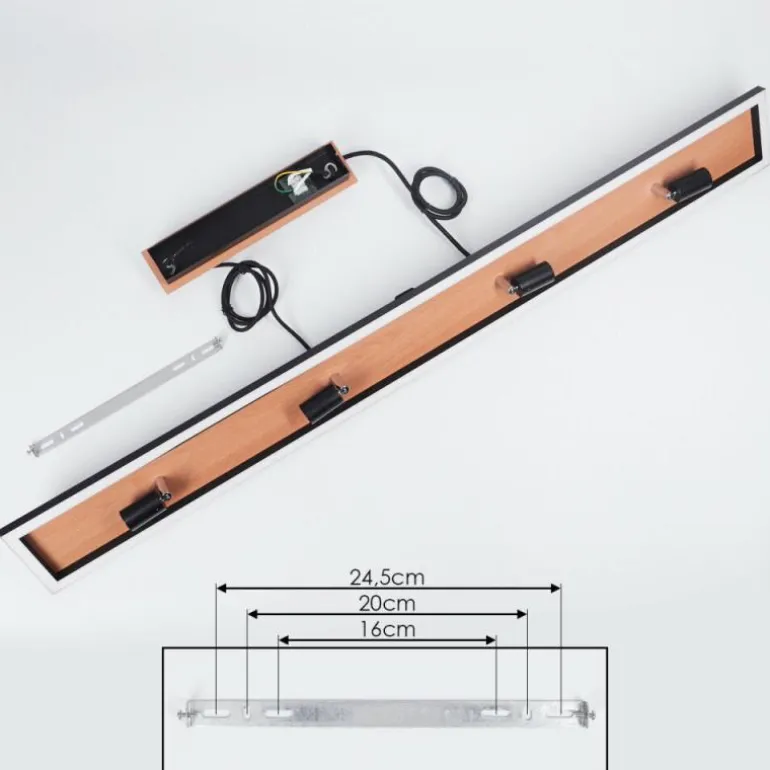 Suspension Deadwood LED Brun, Couleur bois, 5 lumières