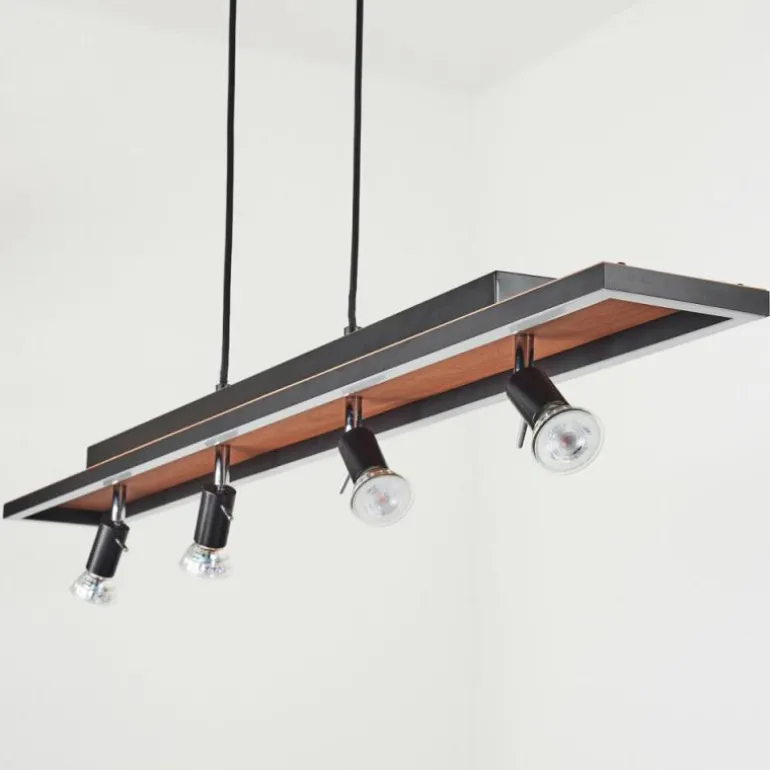 Suspension Deadwood LED Brun, Couleur bois, 5 lumières