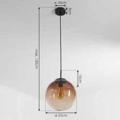 Suspension Degevos Brun, 1 lumière