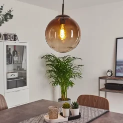 Suspension Degevos Brun, 1 lumière