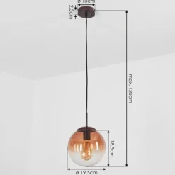 Suspension Degevos Brun, 1 lumière