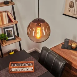 Suspension Degevos Brun, 1 lumière